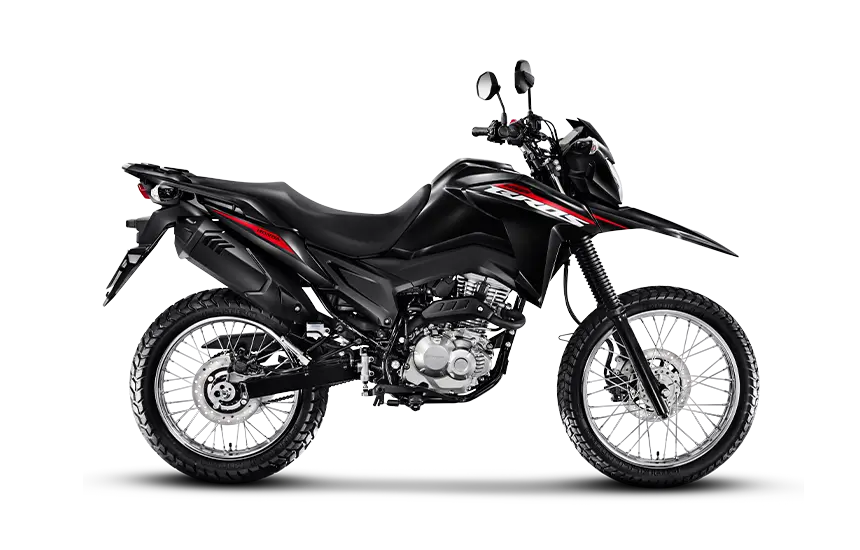 moto na lateral NXR 160 BROS 2025